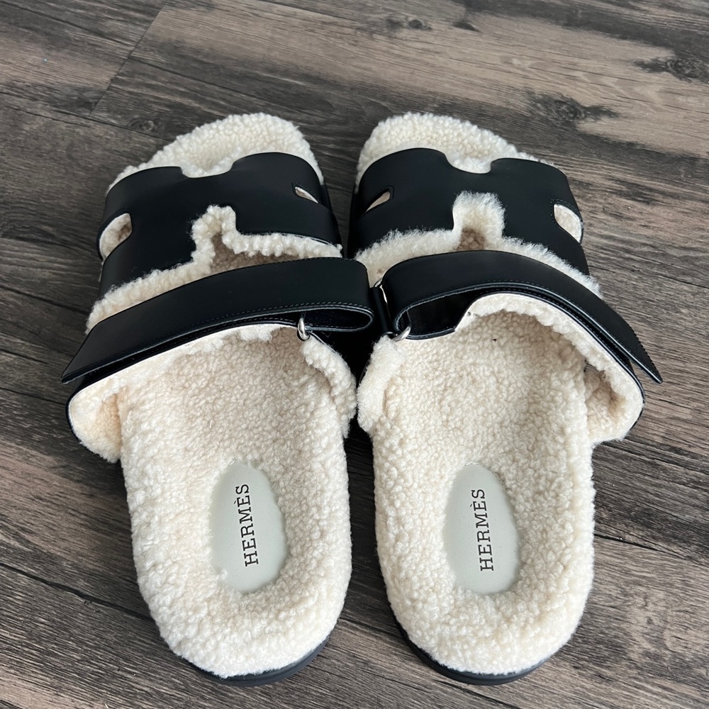 Hermes CHYPRE Sandal shearling size 43 men